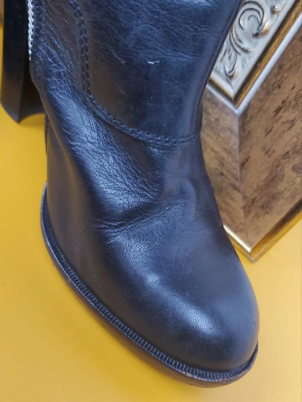 Michael Kors Black Over-the-Knee Leather Boots with Wrap Straps